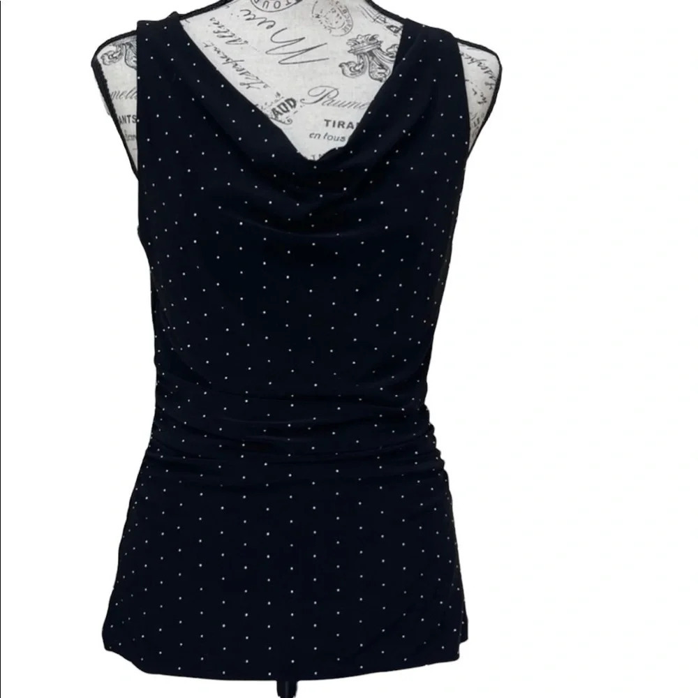 White‎ House Black Market Black Top With Sparkles - Picture 4 of 14